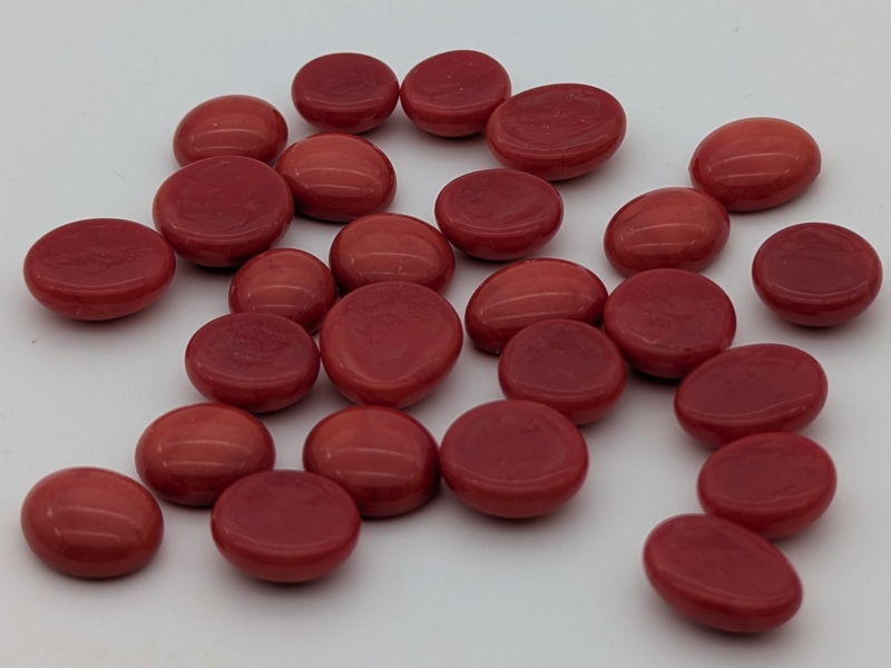 Glasnuggets rot opak 15-17 mm/1 kg